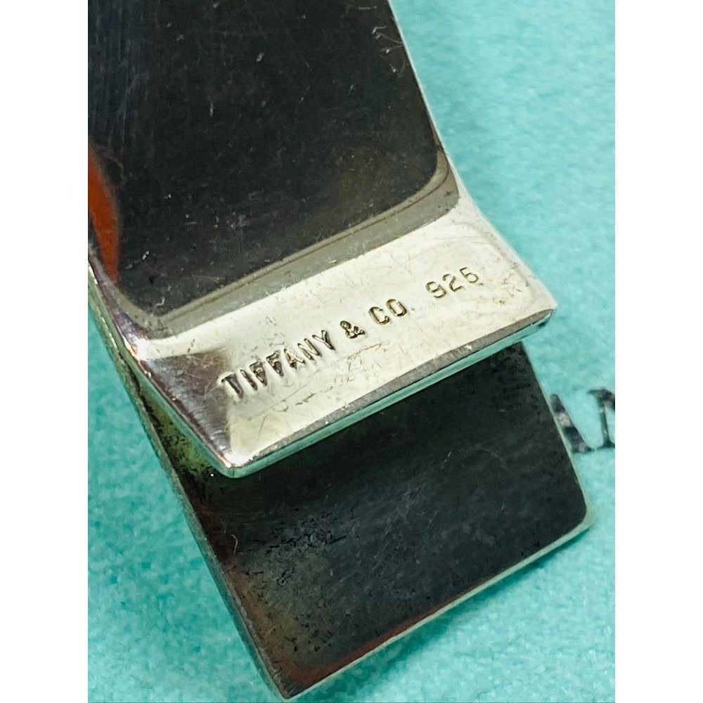 Tiffany & Co Diamond Ace Spade Heart Silver Enamel Poker Card Money Clip - Picture 3 of 5